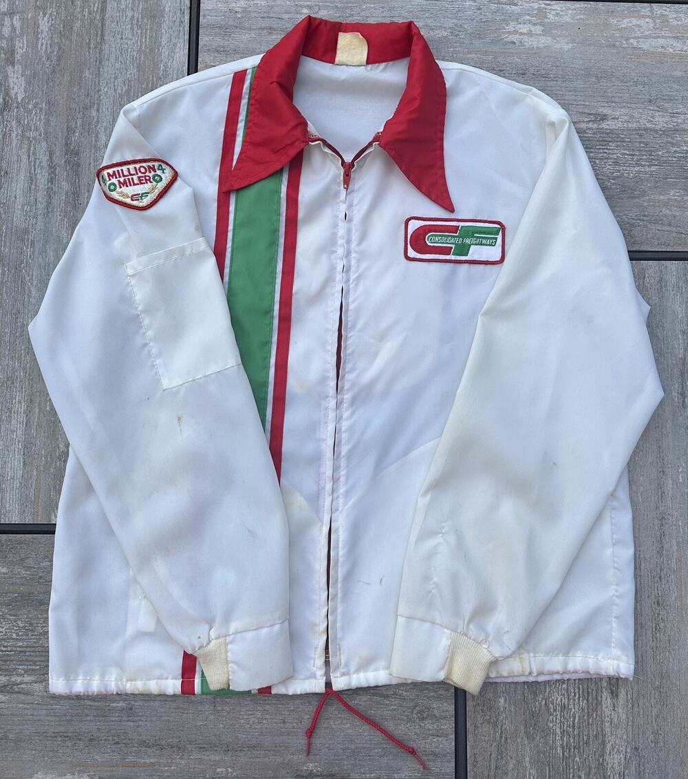 Vintage CF Consolidated Freightways Windbreaker Jacket 4 Million Miler Moose